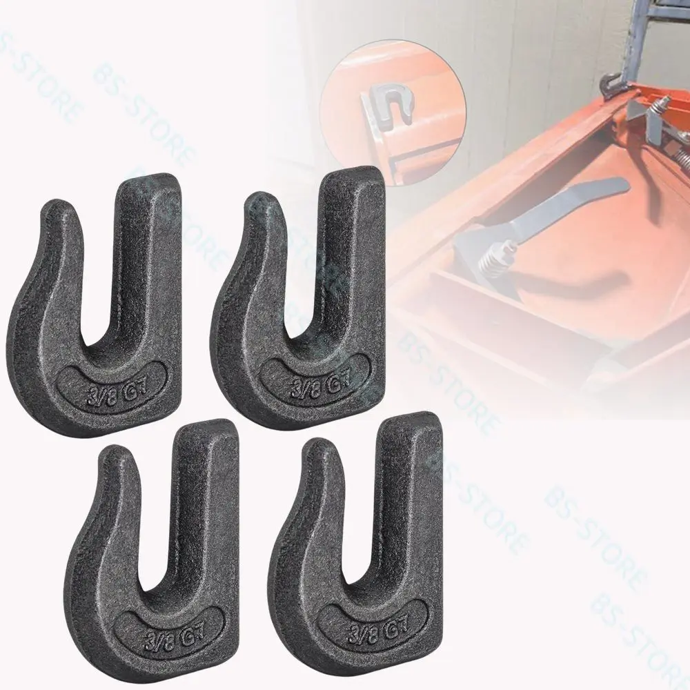 4pcs Grab Chain Hook 3/8-in Heavy Duty Tow Hook G70 Forged Steel Tractor Hook Weldable for Car, Truck,SUV, RV,UTV,Tractors