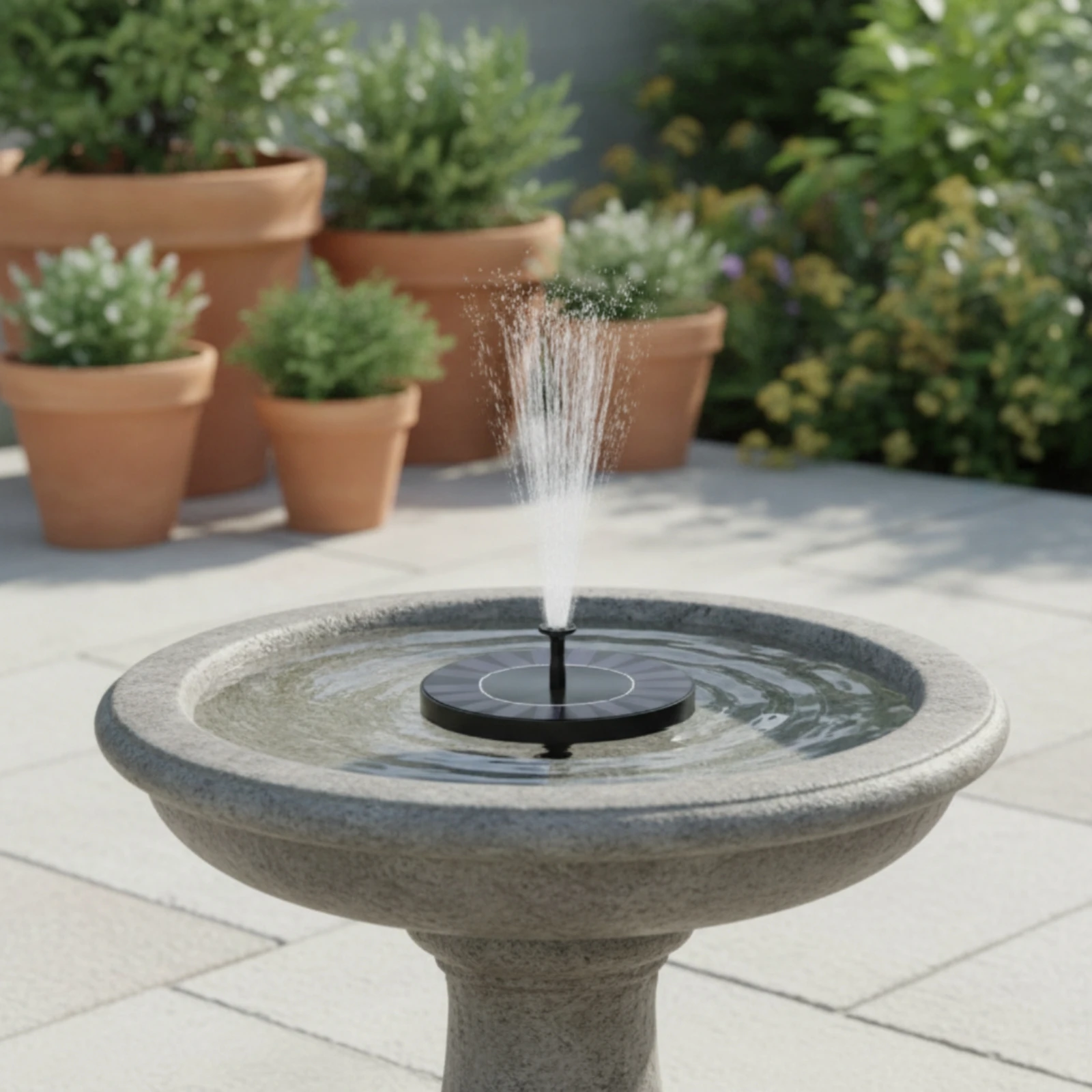 Solar Fountain Pump with Nozzles Outdoor Floating Solar Fountain Floating Water Pump Automatic Easy to Use for Gardeners