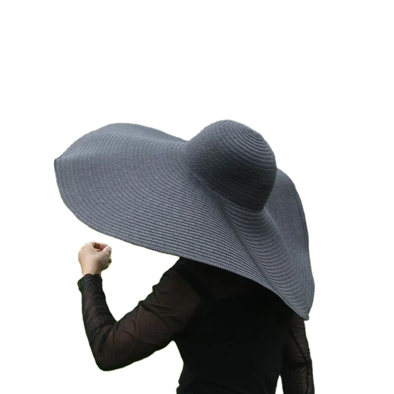 

Straw Hat Wholesale 2022 Luxury Oversize Large Brim Womens Floppy Sombreros Summer Sun Beach Hat Wide Brim Hat