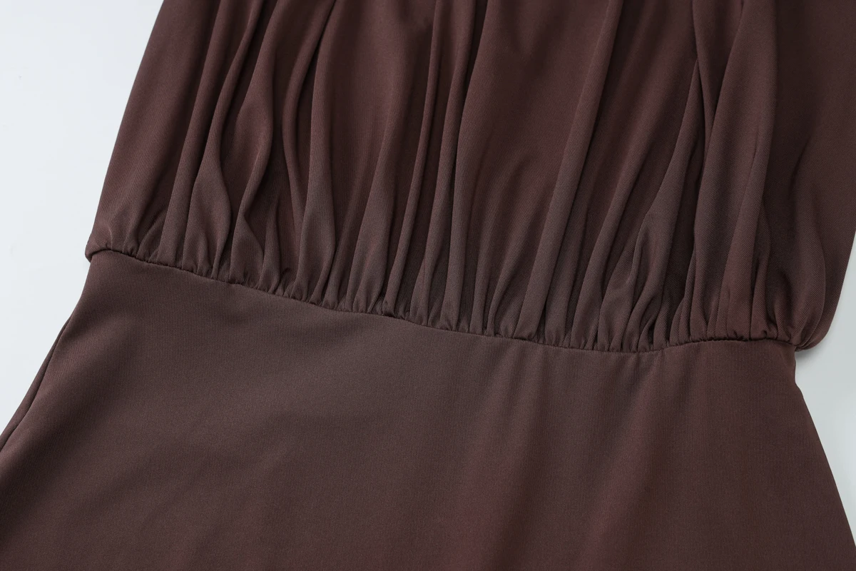 Sommermode Sexy Neckholder Ärmelloses Kleid mit Schnürung am Rücken, figurbetontes Minikleid, einfarbig, elegant, für Party, Club, Streetwear – Detail 37