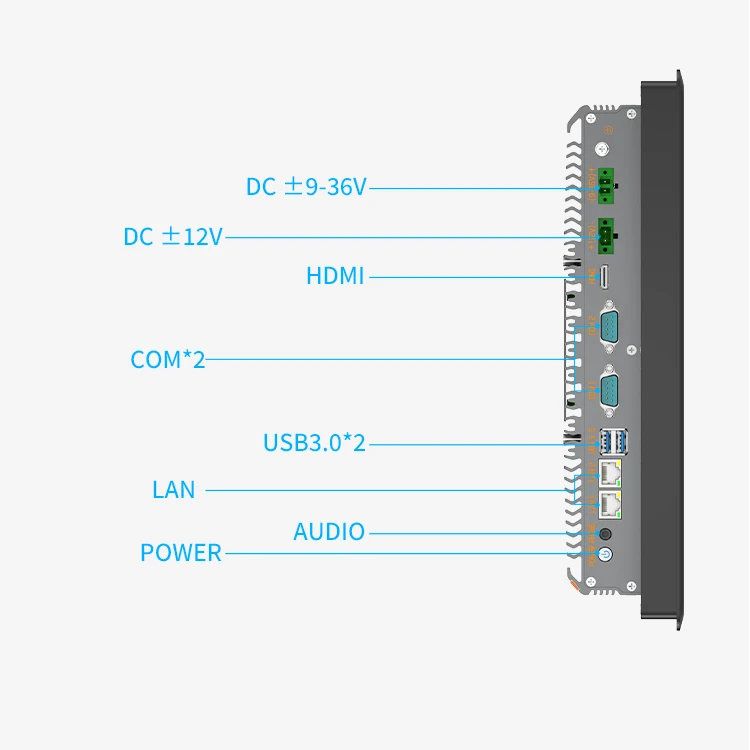 IP65 مقاوم للماء 12 بوصة شاشة Lcd تعمل باللمس Ubuntu Linux X86 بدون مروحة لوحة أندرويد الصناعية PC Ip65 #6
