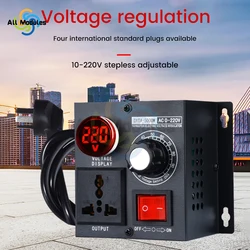 5000W stepless voltage regulator controlle Speed Temperature Light Voltage Adjuatable Dimmer AC220V  Variable Voltage Controller