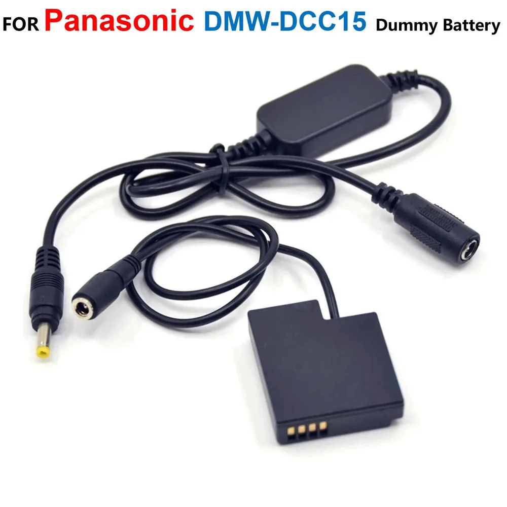 

DMW-DCC15 DC Coupler DMW-BLH7E BLH7EPP Dummy Battery+12V-24V Step-Down Power Cable For Panasonic DMC-GM1 GM5 GF7 GF8 LX10 LX15