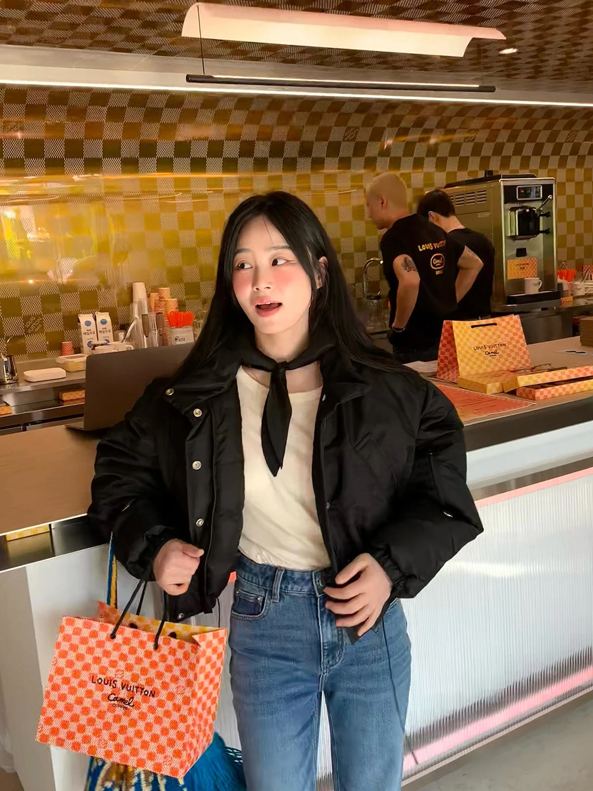 

Winter Parka Coat White Du down Masked Small Evening Gown Faux Fur Warm Thiened Long Sve Zipper Closure Nylon Jaet