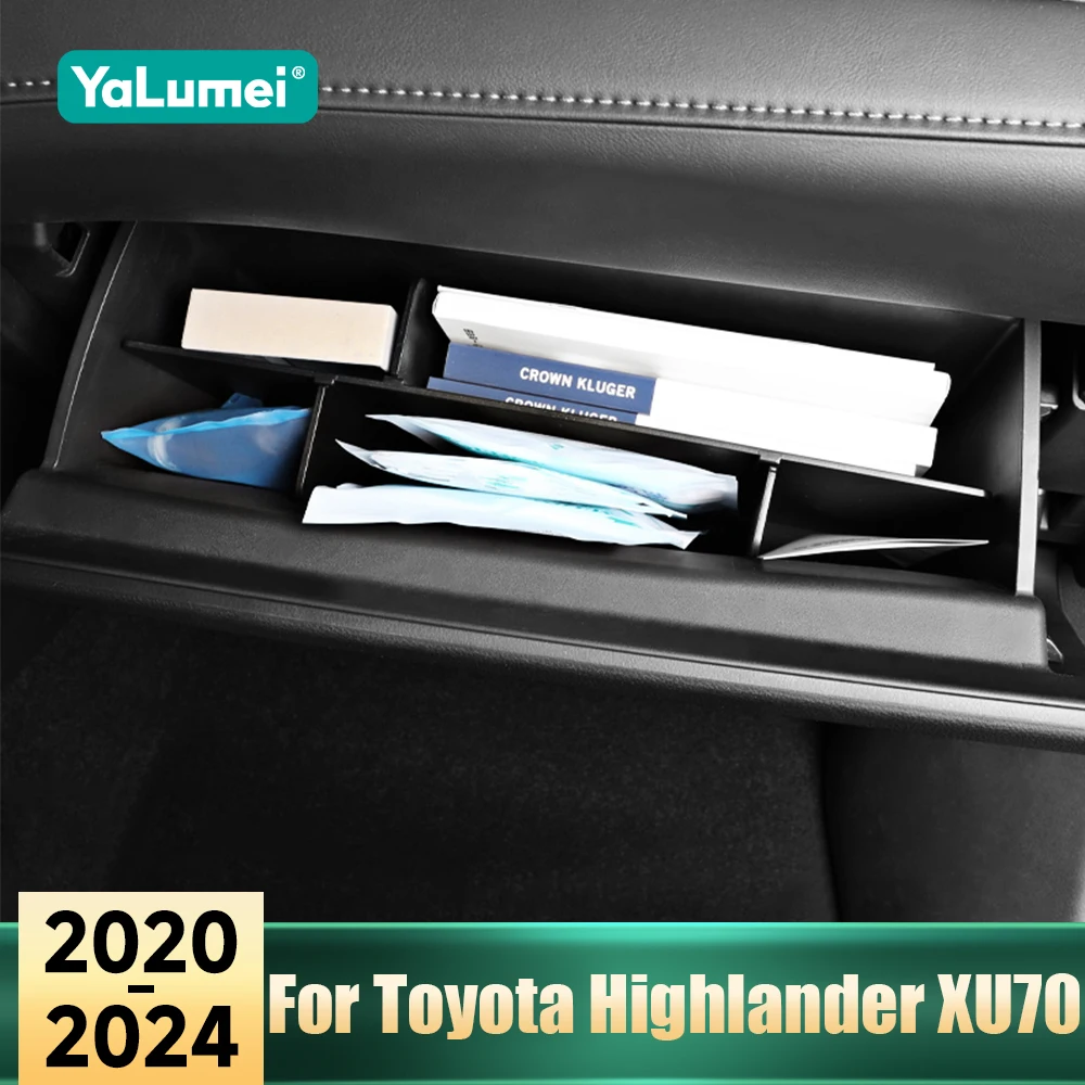 

Для Toyota Highlander XU70 2020 2021 2022 2023 2024 Автомобильный центр второй пилот, бардачок, интервальная перегородка для хранения, органайзер, лоток