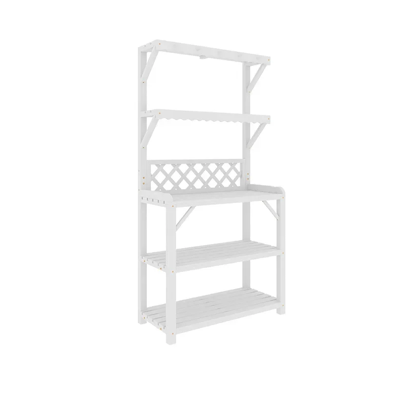 Gardening workbench operation Household planting tool storage rack, outdoor preservative wood garden