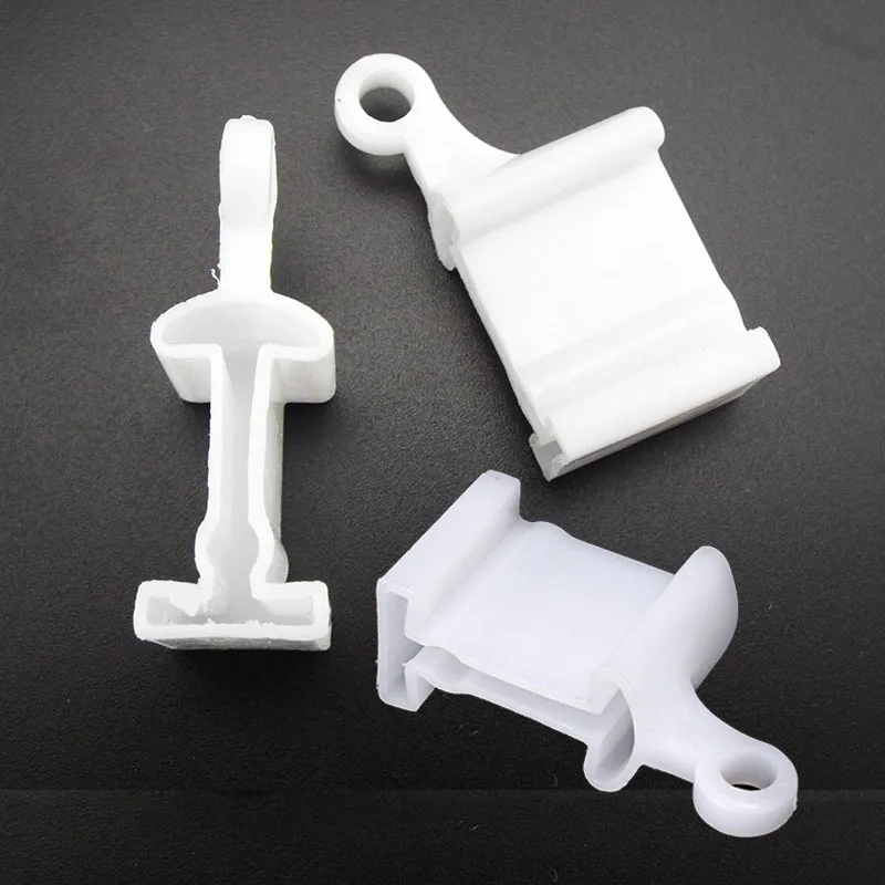 10pcs Curtain Runner Pulley Metal Screws Side Mounting Bracket Fixed Top Clamping Rail End Cap Sealing Track Rail Accessories D4