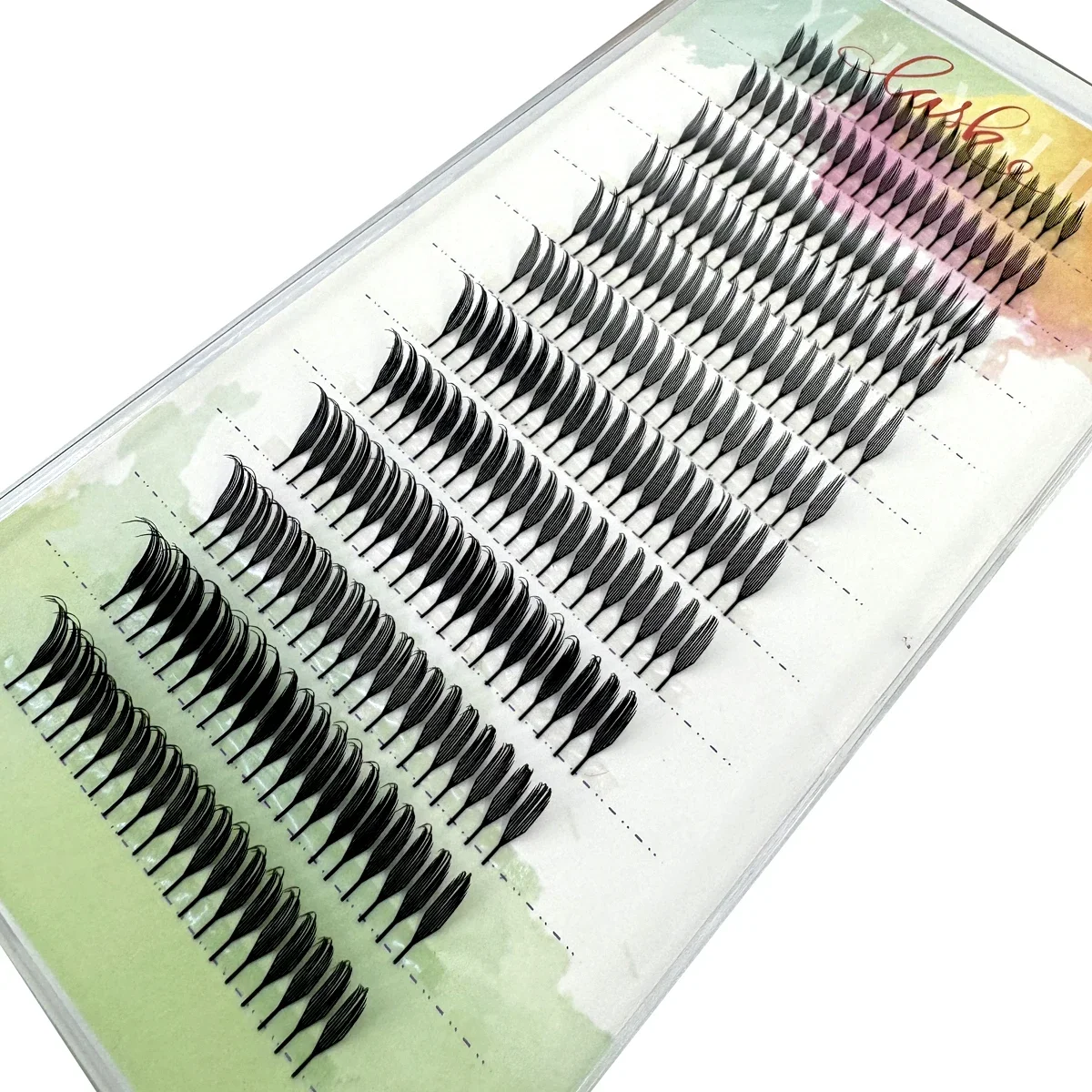 AMSDCN Extended Feather shaped Personal Lash Brazilian Curl Soft Lash Customized Lash