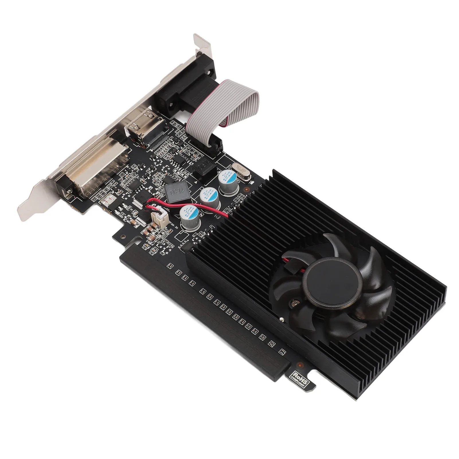 GT705 1GD3 Graphics Card 1GB DDR3 64bit PCI Express 2.0 16X Efficient and Quiet Gaming Graphics Card with Cooling Fan