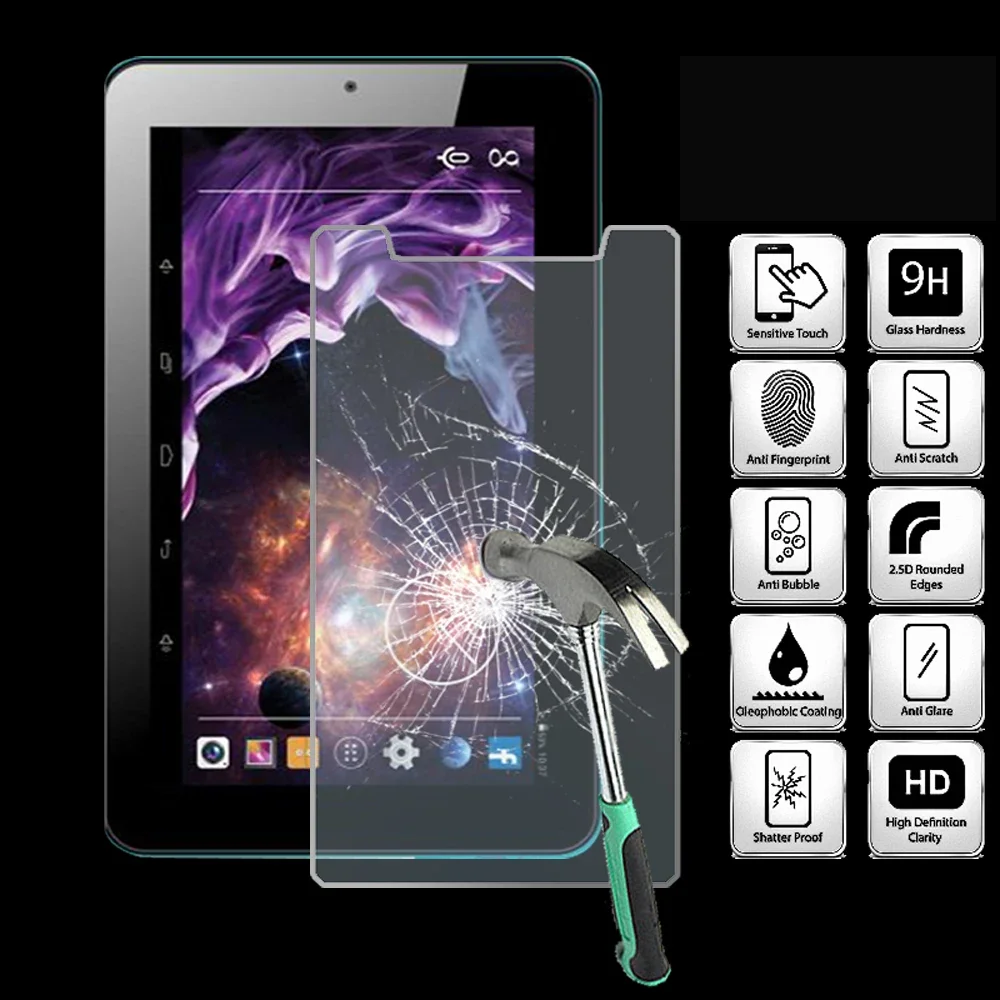 

For ESTAR Beauty HD Quad 7.0" - Tablet Tempered Glass Screen Protector Cover Explosion-Proof Anti-Scratch Screen Film