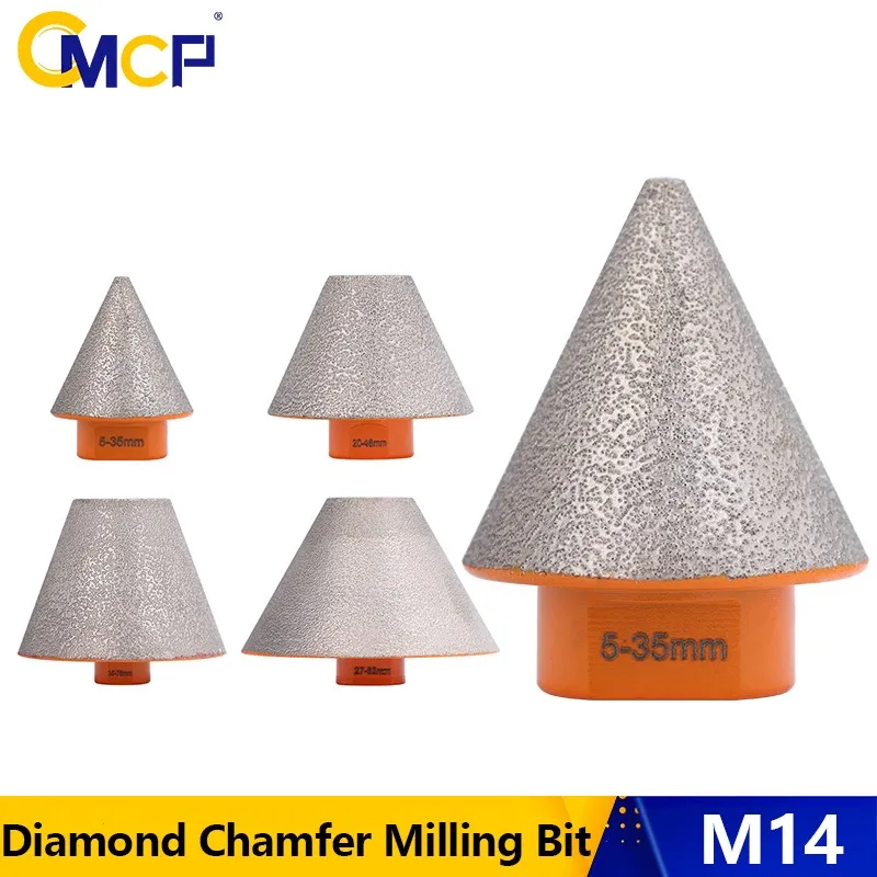 CMCP Diamond Chamfer Milling Bit Enlarge Hole Drilling Ceramic Tile Porcelain Marble Drilling Crown 5-35/20-48/27-82/35-75mm