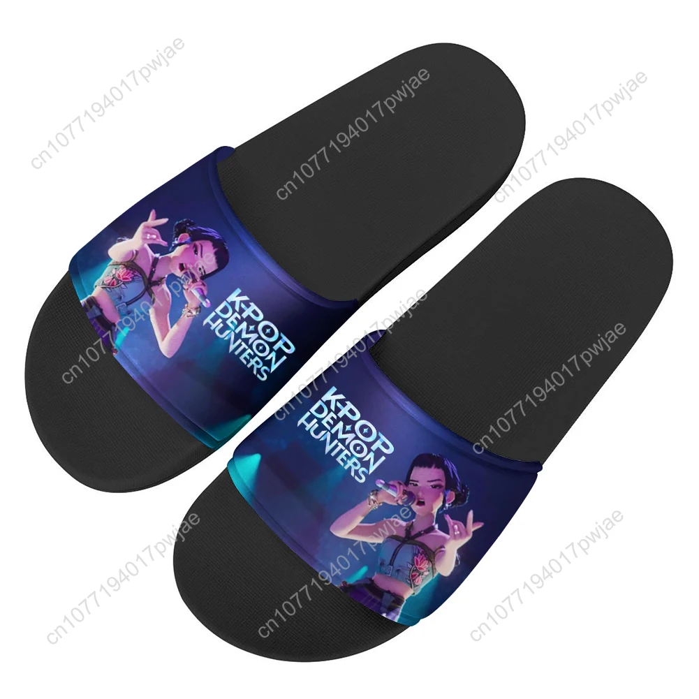 KPop Demon Hunters Zoey Kapcie Domowe Buty do Wody Męskie Damskie Plażowe Lekkie Sandały na Basen Personalizowane Letnie Kapcie