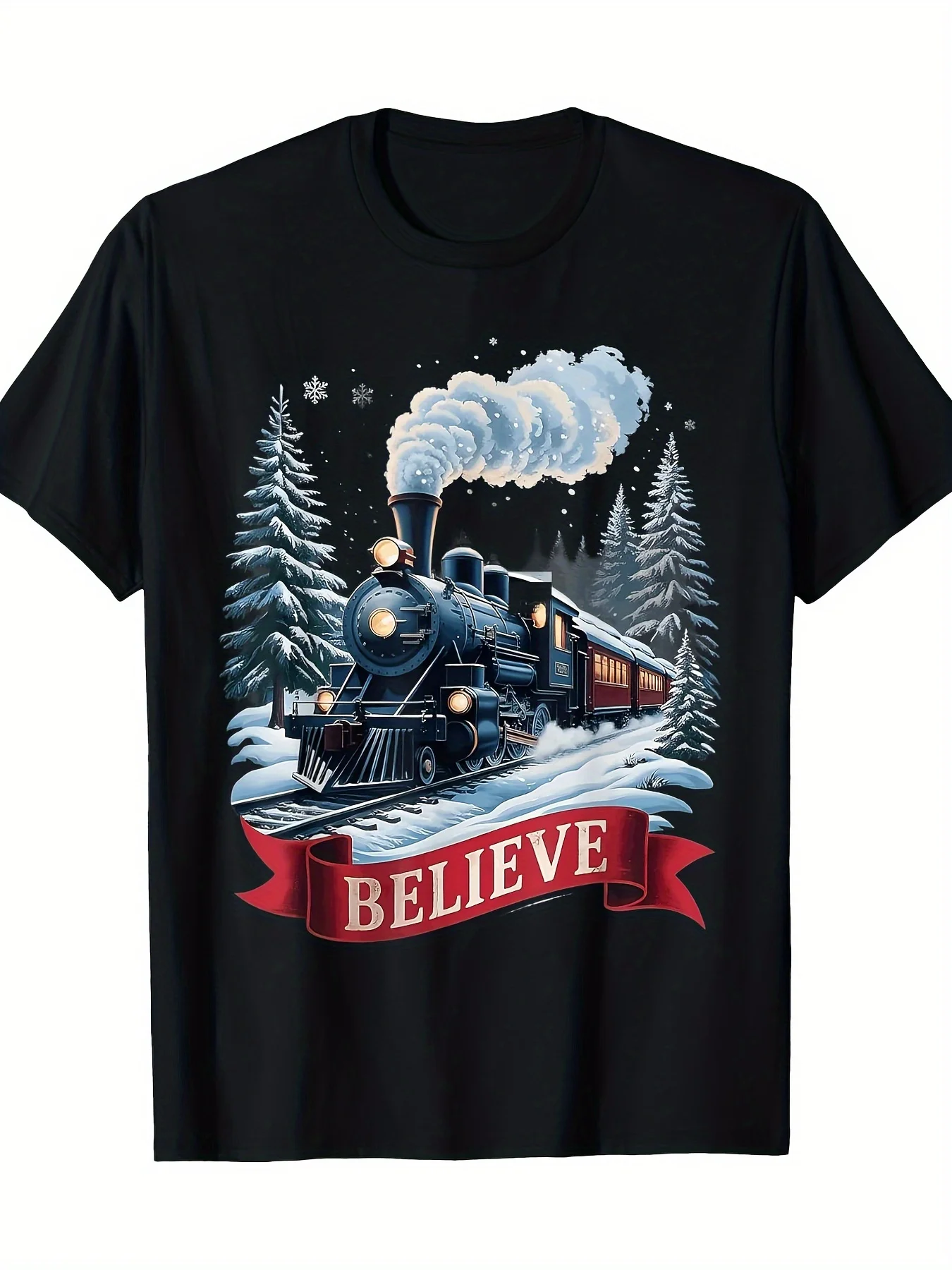 تي شيرت Polar Express Christmas "Believe" مصنوع من القطن بنسبة 100%