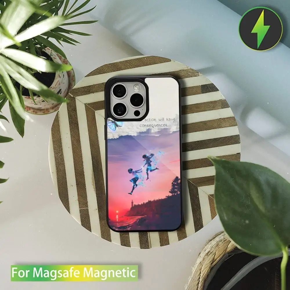 حافظة هاتف Game L-Life Is S-Strange لهاتف iPhone 16,15,14,13,12,11,Pro,Max,Plus, Mini,Magsafe, حافظة شحن لاسلكية مغناطيسية