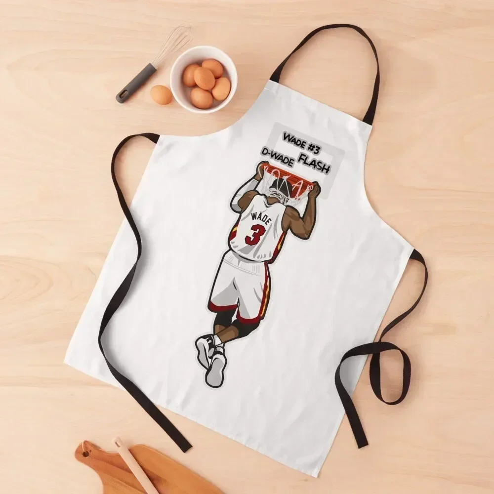 

Dwyane Wade Cartoon Style Rim Hang Apron Kitchen Household Items Chef Uniform Women Kitchen For Women painters Apron