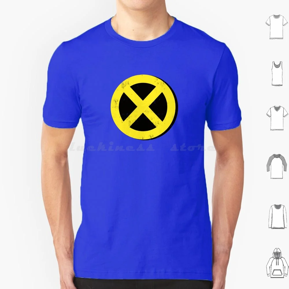 X Logo T Shirt Big Size 100% Cotton X Men Logo Logan Jean Grey Summers Cyclops Phoenix Rogue Mutants