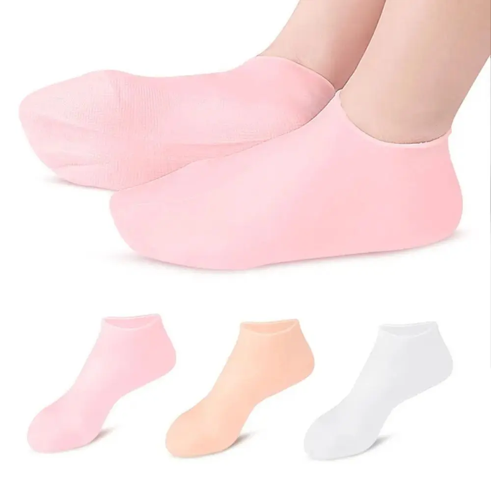 Calzini Anti-screpolature per la cura dei piedi Unisex impermeabile sollievo dal dolore pelle morta rimuovi protezione calzini per la cura della pelle in Silicone donna