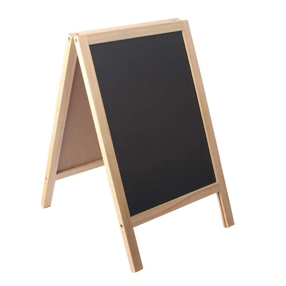 

New 30*19cm A Frame Double Sided Chalkboard Freestanding Wooden Blackboard Mini Board Activity Sign Tabletop Menu Board