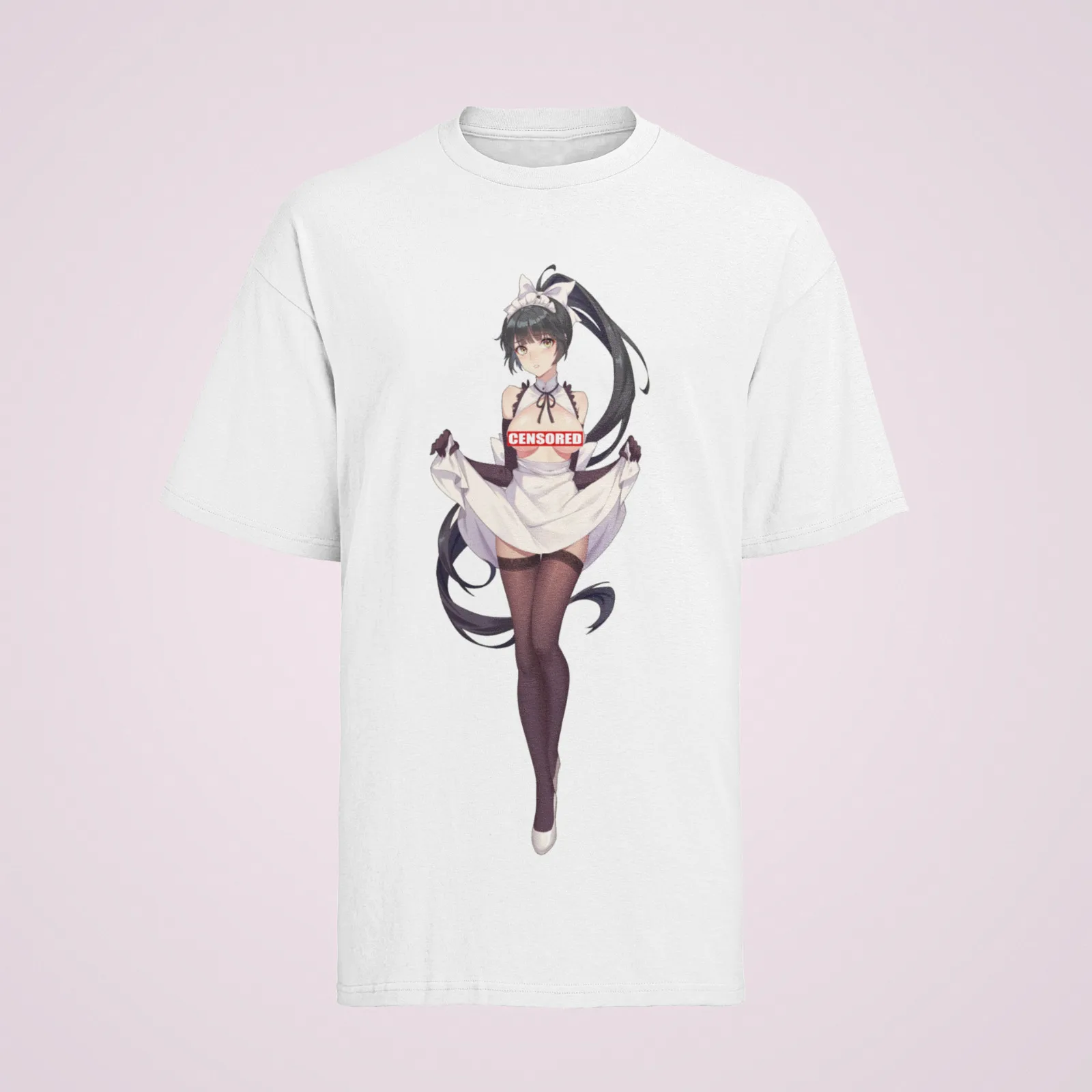 Organic Cotton Mens Sweet Anime Girl Takao T-Shirt - Azur Lane-