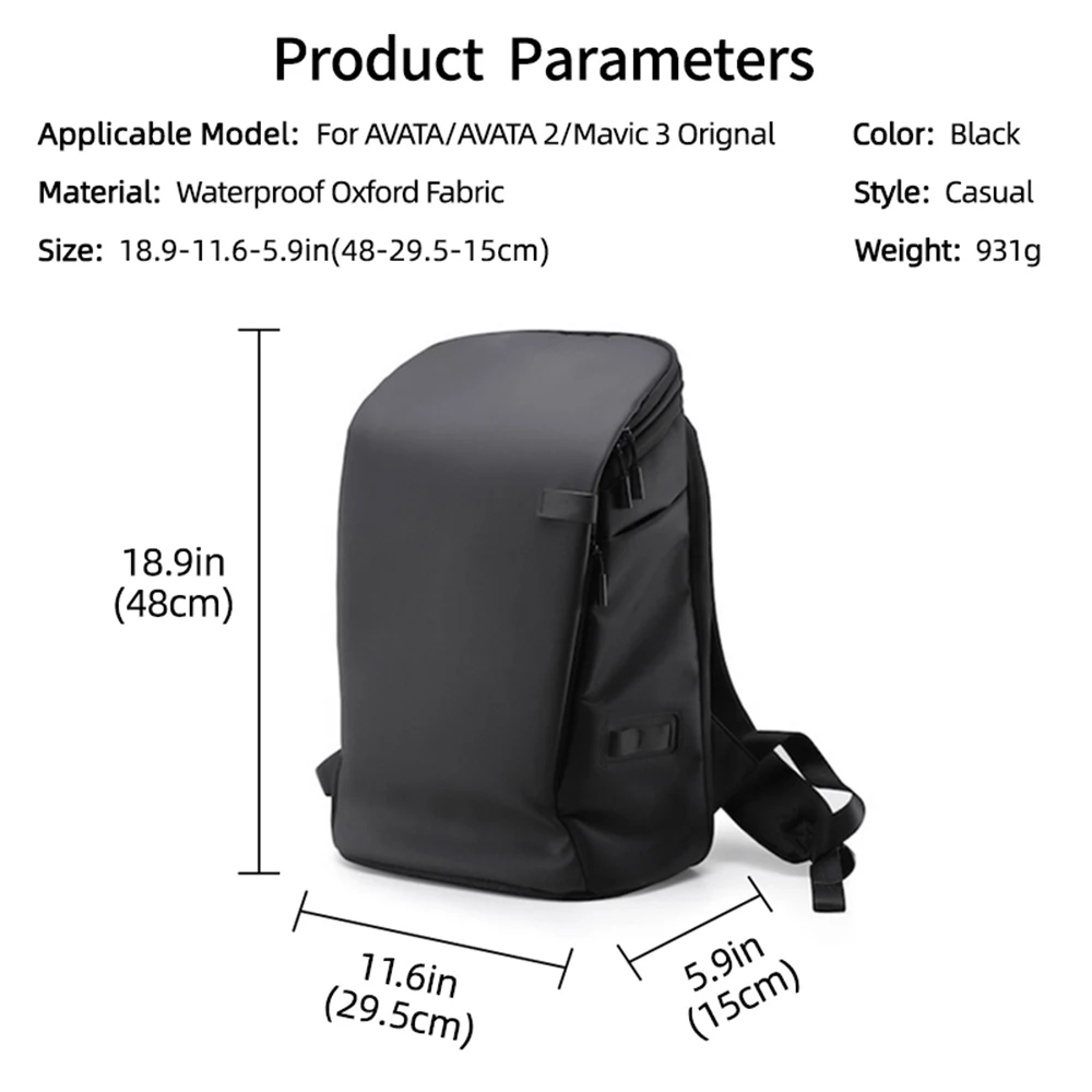 Shoulder Bag For DJI Avata 2 & Mavic 3 Travel Scratch-Resistant Waterproof Bag Avata Drone Accessories Multifunctional Backpack