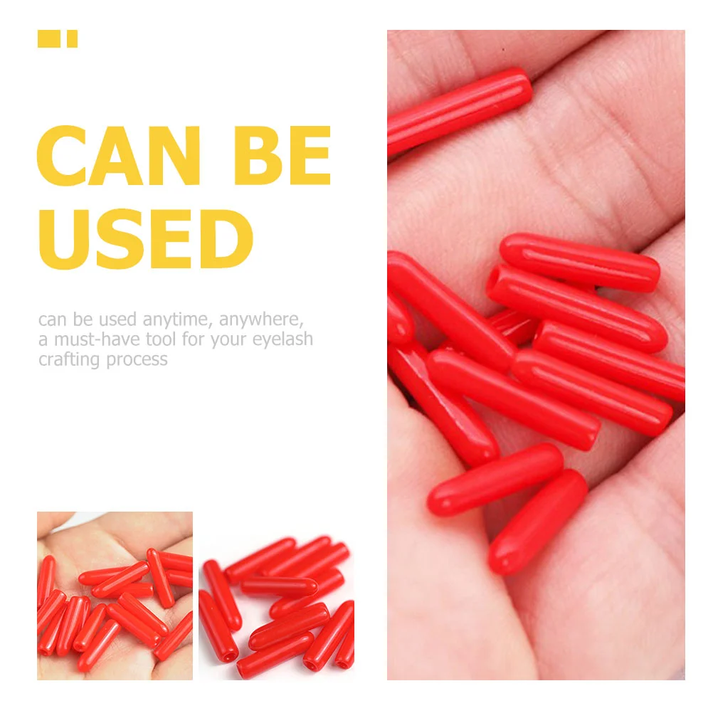 120 Pcs Tweezer Covers Tip Protector Case Guard For Eyelash Extensions Makeup Accessories Elbow Silicone Caps Grafting Tool