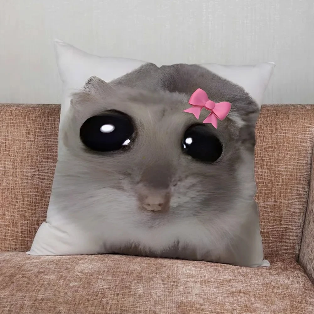 

Наволочка с забавным эмодзи-хомяком для декора дома, подходит для спальни, автомобиля, офиса, гостиной, дивана