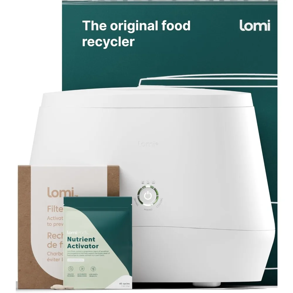 Electric Composter (45 Cycles), World’s First Smart Waste Kitchen Bin That Turns Waste into Natural Fertilizer with a Single