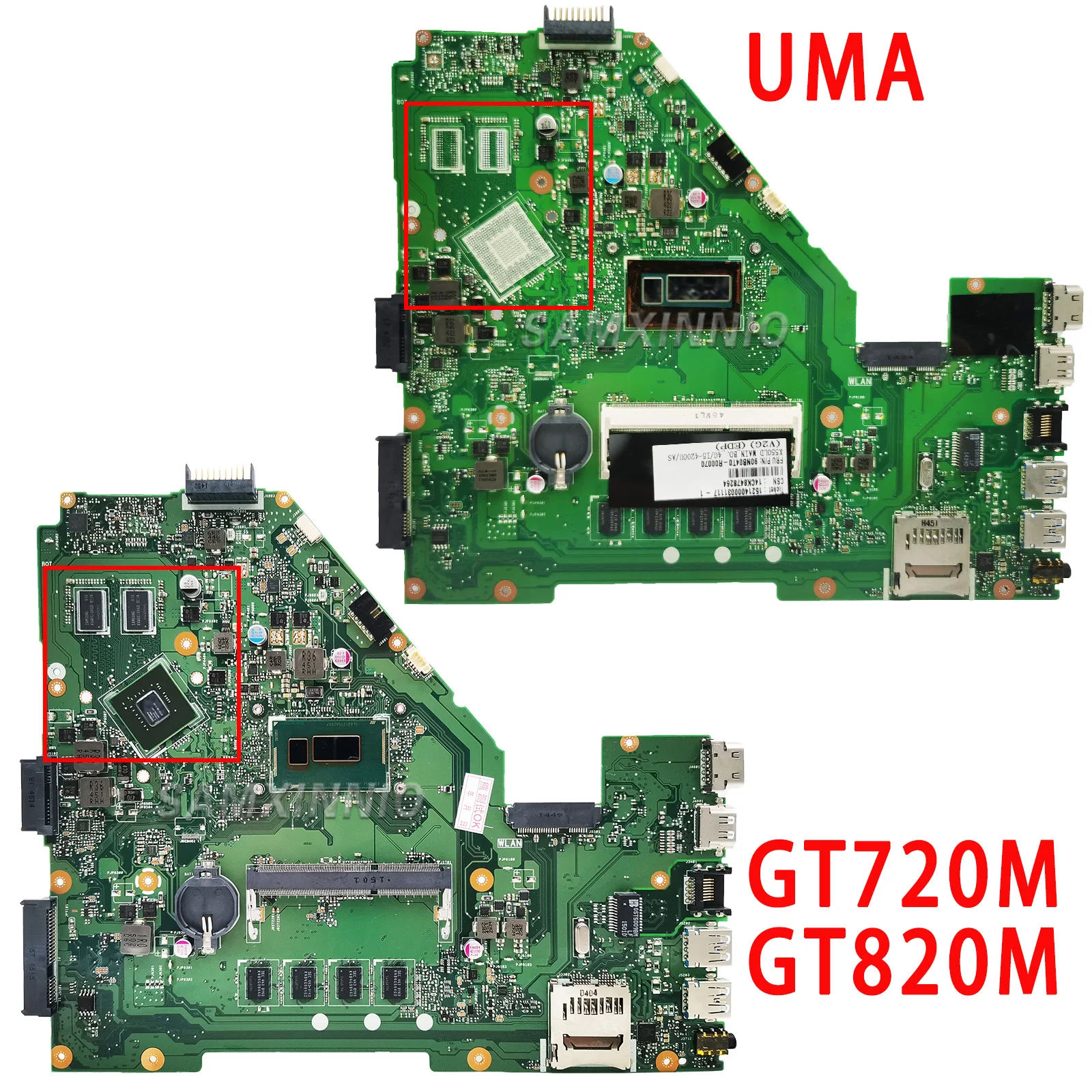 X550LD Mainboard For ASUS X550LN X550LC X550LF Y581L X552L R510L X550L X550LA Laptop Motherboard CPU i3 i5 i7 4th Gen 4G-RAM