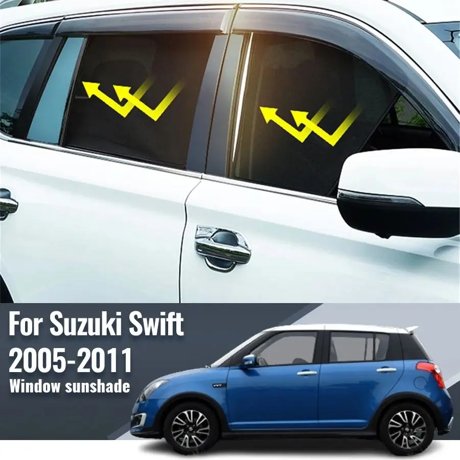 

For Suzuki Swift 2005-2011 Car Sunshade Shield Magnetic Front Windshield Blind Curtain Rear Side Baby Window Sun Shades Visor