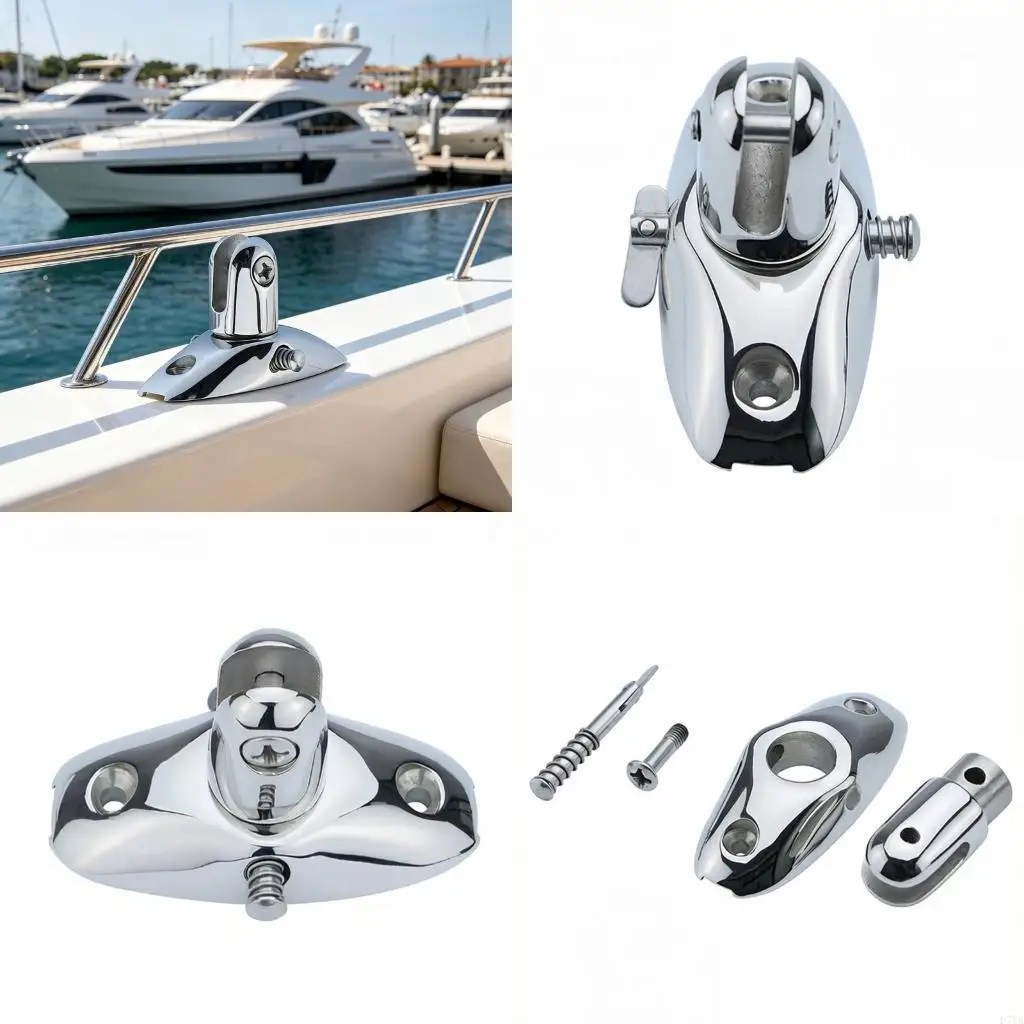 

Yacht Bimini Support Post Stainless Steel Deck Hinge Marine Hardware Perfect For Marine Environments D7YA