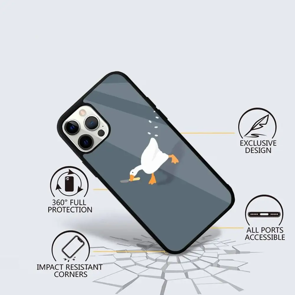 Funny Cartoon Duck  Phone Case For iPhone 16,15,14,13,12,11,Plus,Pro,Max Mini Magsafe Magnetic Wireless Charging