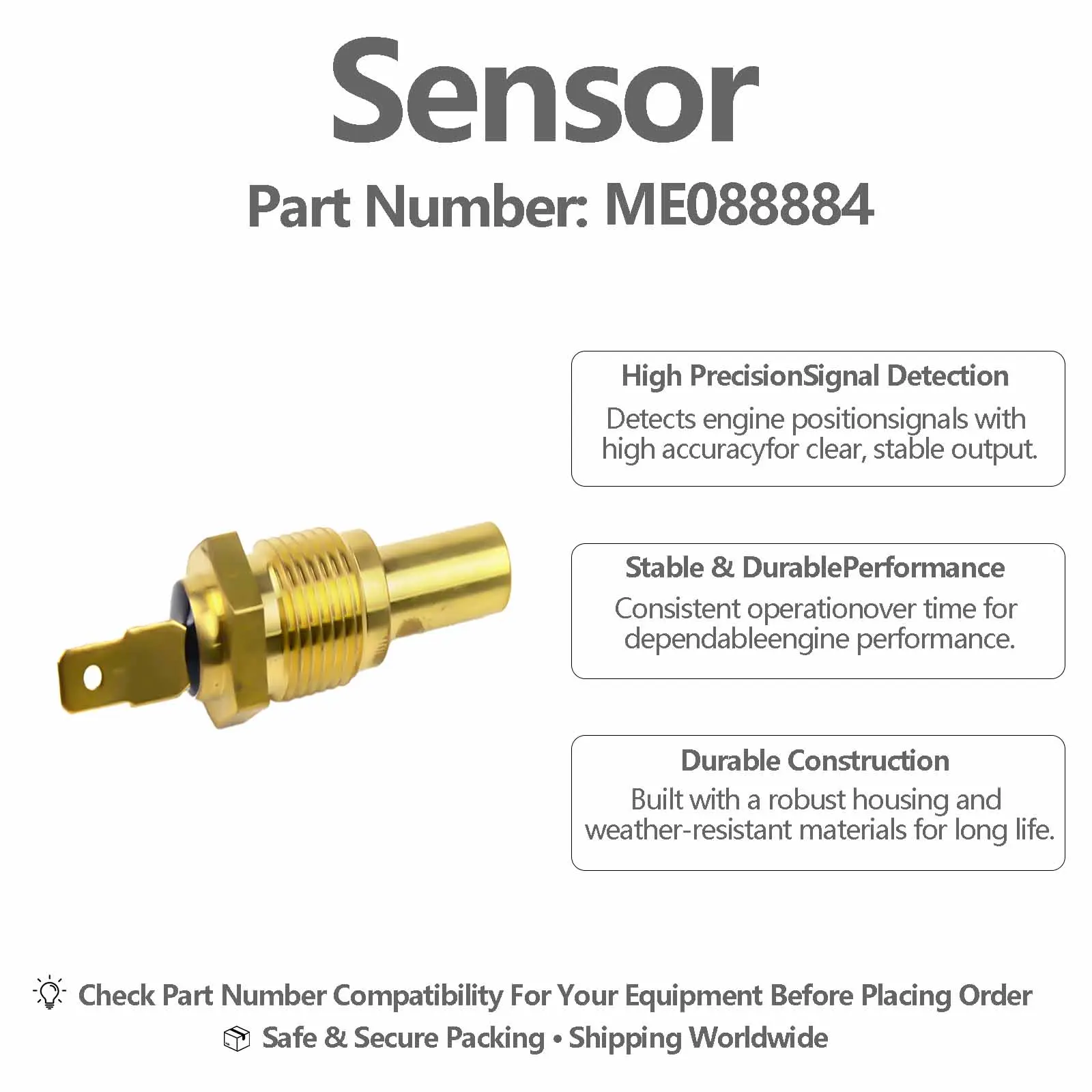 Water Temperature Sensor HM-A40004 For Hitachi HD820 Excavators