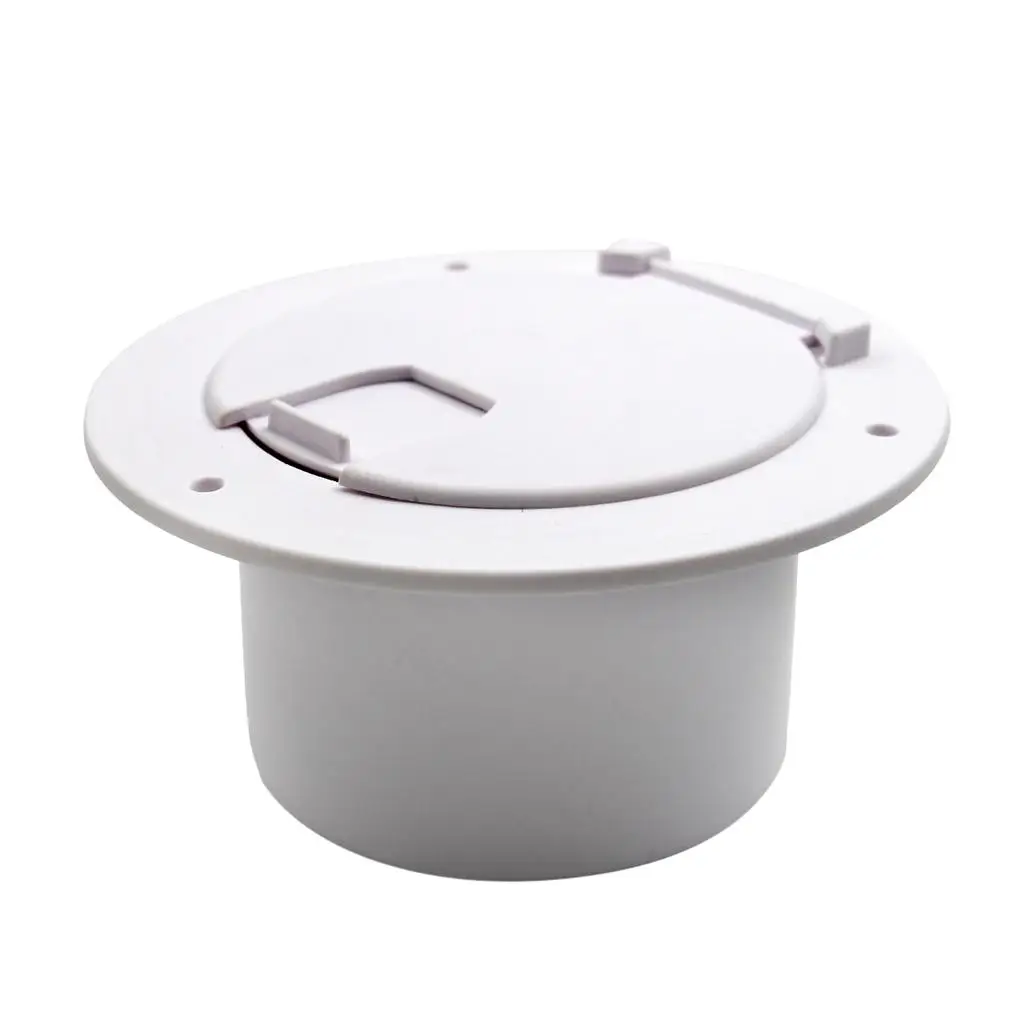 Polar Round Electric Cable Hatch Durable White Plastic Port Power Entry Kit for RV Caravan Application