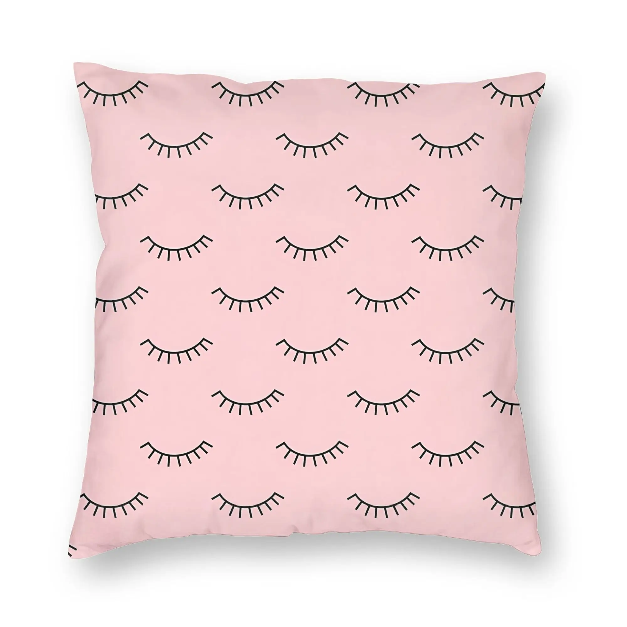 Eyelash Velvet Print Beauty Glam Closed Eyes Pillowcases  Retro Trendy Pillow Case For Living Room Sofa Comfy Pillow Cover