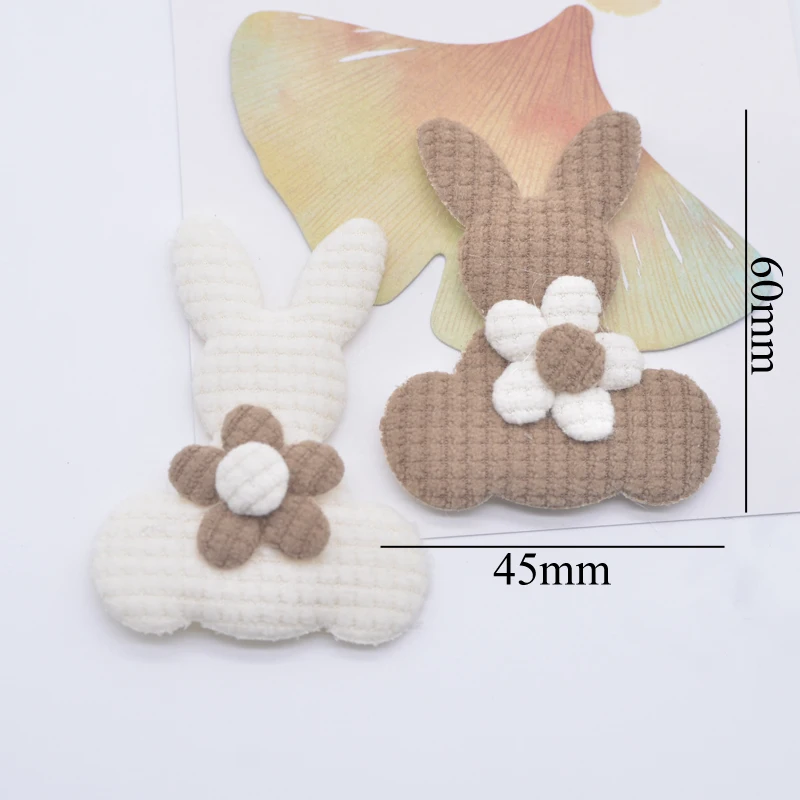 10Pcs Padded Kawaii Rabbit Bear Mouse Head Appliques for DIY Clothes Hat Shoes Toy Sewing Patches Handmade Headwear Clips Decor