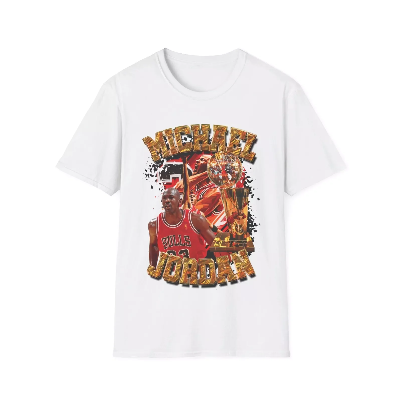 تي شيرت جرافيك مايكل جوردان NBA بسعر خاص لعام 2025 تي شيرت رجالي ريترو شيكاغو بولز هدية كرة السلة قطن ناعم ومريح