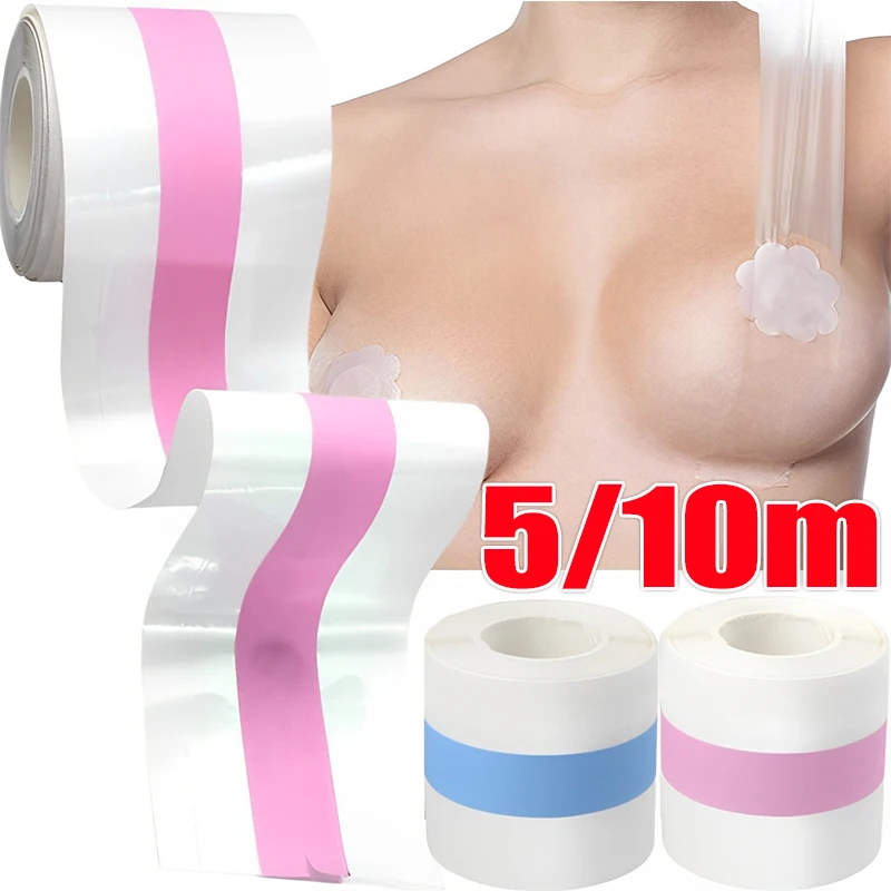 5/10m Women Transparent Bra Boob Sticker Breast Lifting Tape for Nipple Body Booby Tape Chest Breast Adhesive Push Up Sticky Bra