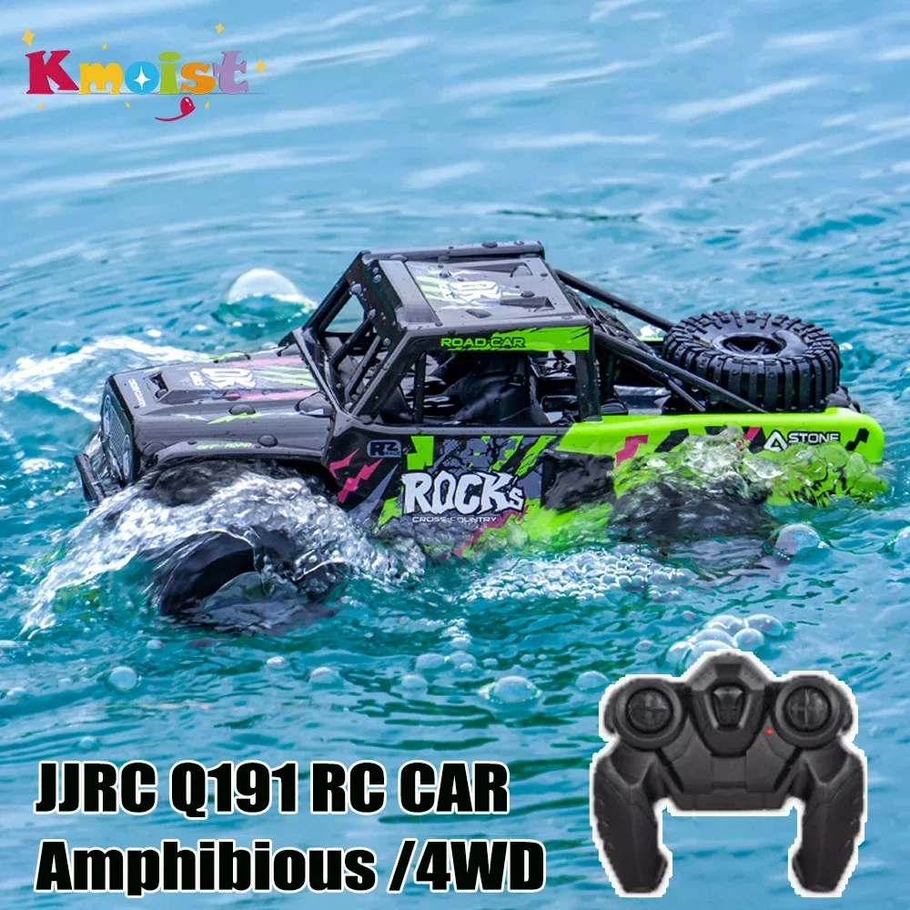 Jjrc Q191 2.4G سيارة التحكم عن بعد برمائية 4Wd مركبات مقاومة للماء دوران 360 درجة على الطرق الوعرة مركبة Rc سيارات لعب للأولاد