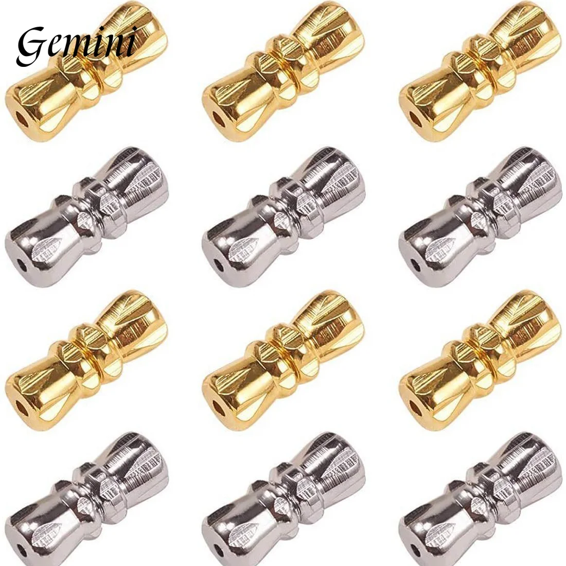 

10Pcs Brass Screw Clasp Closure Fastener Lock Jewelry End Tip Caps 11x4.5mm For DIY Bracelet Necklace Making Supply Accessories
