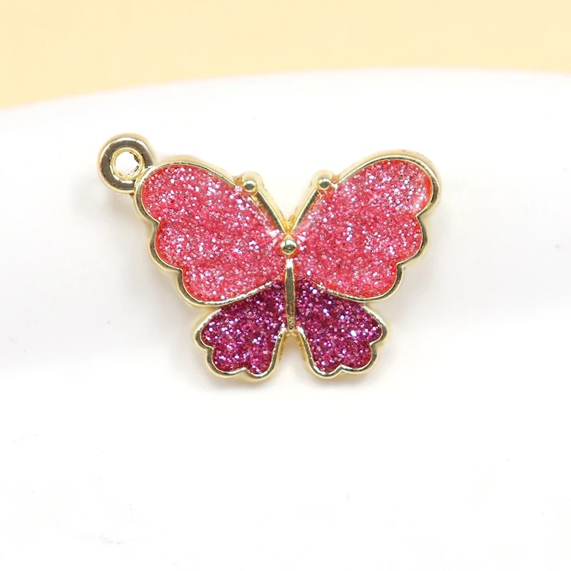 10pcs Colored Butterfly Charms For Jewelry Making DIY Necklaces Earrings Bracelets Handmade Jewelry Findings Pendants Accessorie