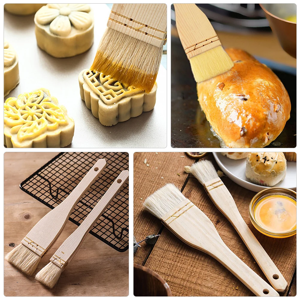 

Baking Brush Kitchen Oil Brushes Cooking BBQ Pastry Brushes Wood Supplies Easy Storage Beautiful Environmental