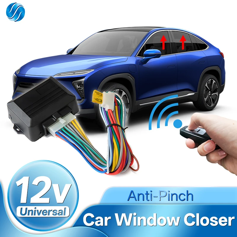 Hippcron Car Power Window Closer 12V For 4 Doors Auto Intelligent Close Windows Remotely Module Alarm System Universal