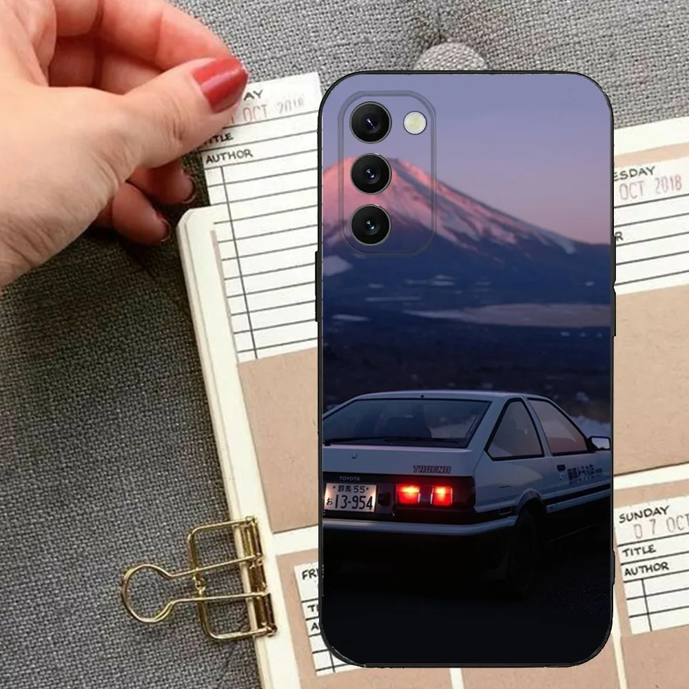 I-Initial D AE86 Phone Case For Samsung S24,23,22,30,21,10,9,Ultra,Plus,Lite,FE,5G Black Soft Case