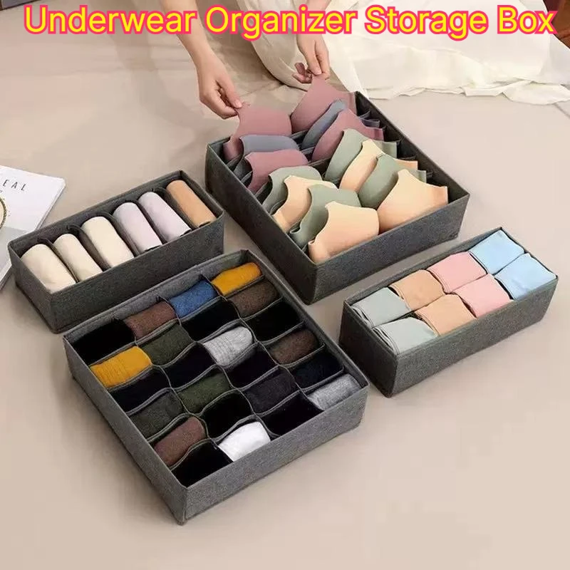 Sports Bra Underwear Organizer Storage Box Panties Socks Storage Boxes Wardrobe Clothes Organizer Cabinet Drawers Separator Box