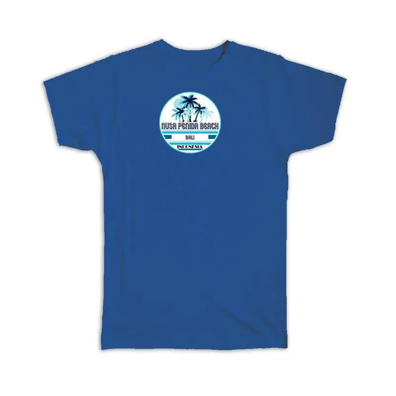 

T Shirt Nusa Penida Beach Bali Indonesia Palms blue