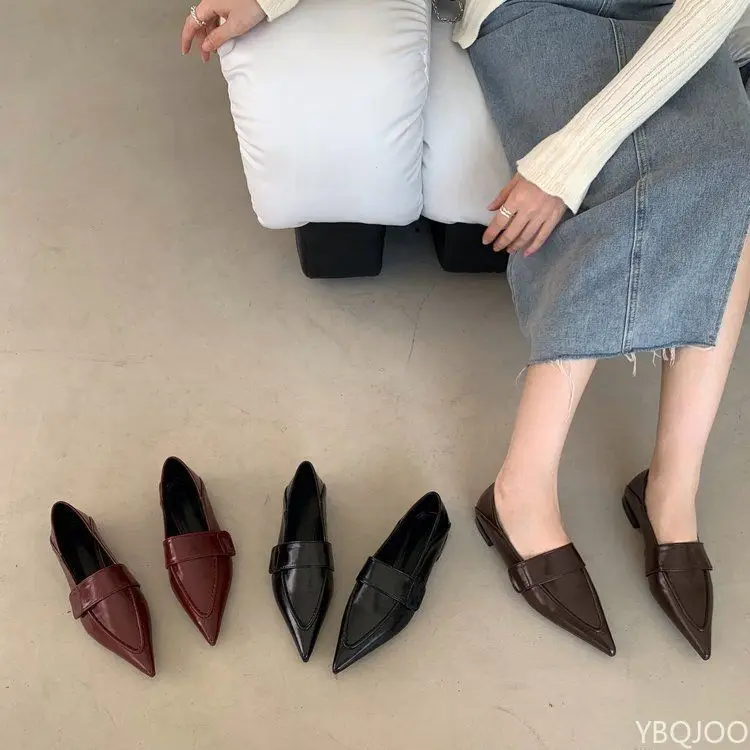 Spring and Summer Fashion New Style Temperament Pointed Low Heel Niche Women's Shoes Casual Commuting Professional Women's Shoes