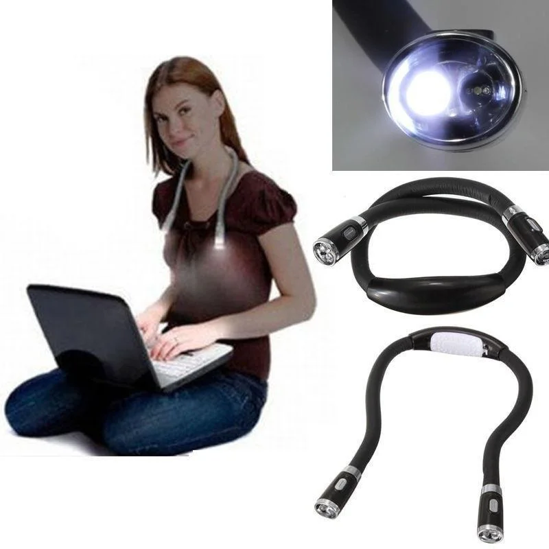 Flexible Handsfree Led Neck Light Book Light Novelty Led Night Light Flashlight Portable Hug Reading Lamp