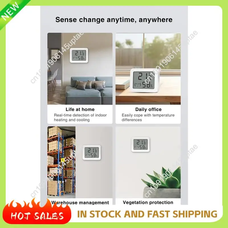 N88R Tuya Zigbee Sensor inteligente de temperatura e umidade Monitoramento de umidade para Alexa Google Assistant