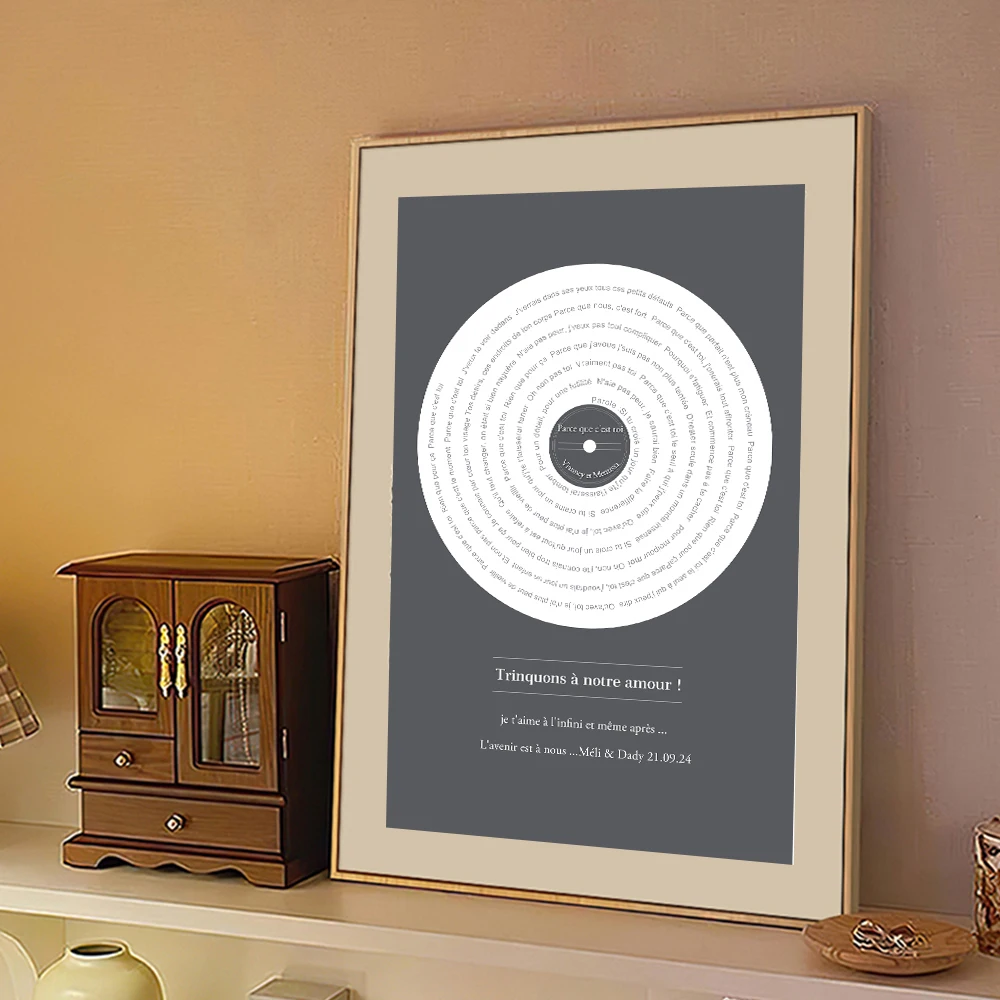 طباعة كلمات الأغاني المخصصة، تنزيل رقمي، ملصق فينيل ملون مخصص، ملصق موسيقى، هدية مخصصة للذكرى السنوية، ملصق كلمات الأغاني