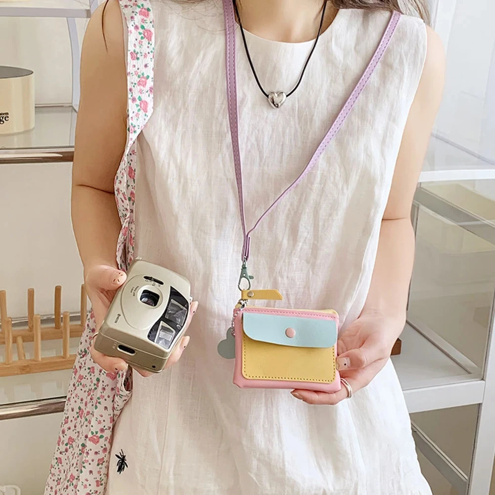 Cute Girl's Little Wallet Small Lightweight Present Macaron Colored Wallet Key Holder Organiser Purse For Girl Handbag Pendant